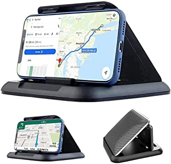 Car Phone Holder Mount,Phone Holder Car GPS Holder,Silicone Car Pad Mat for Various Dashboards Phone Holder Slip Free Desk Phone Stand Compatible with iPhone, Android,GPS Devices