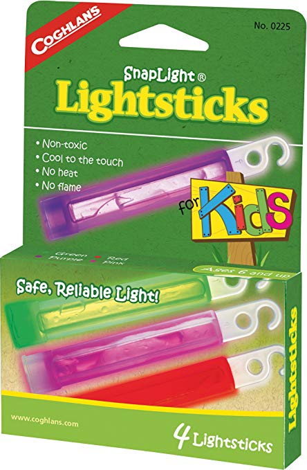 Coghlan's Multi-Colored Lightsticks for Kids, 4-Pack