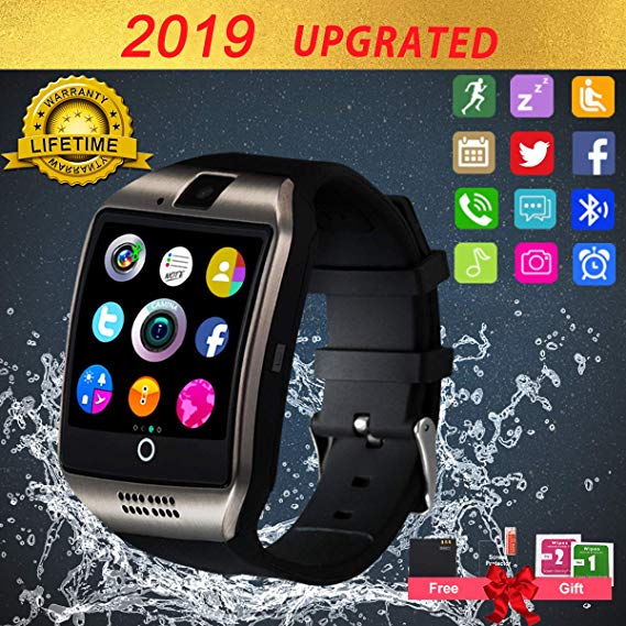 Smart Watch,Smartwatch for Android Phones, Smart Watches Touchscreen with Camera Bluetooth Watch Phone with SIM Card Slot Watch Cell Phone Compatible Android Samsung iOS Phone XS X8 7 6 5 Men Women