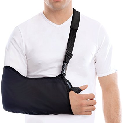 TOROS-GROUP Arm & Shoulder Support Sling - Durable and Lightweight Material - Adult/Medium, Forearm 13"-16" Black