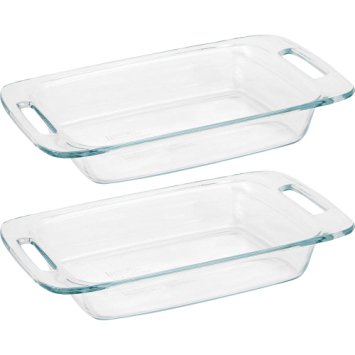 Pyrex Easy Grab 2-Piece Oblong Glass Bakeware Dishes