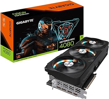 GIGABYTE GeForce RTX 4080 Gaming 16G Graphics Card, 3X WINDFORCE Fans, 16GB 256-bit GDDR6X, GV-N4080GAMING-16GD Video Card