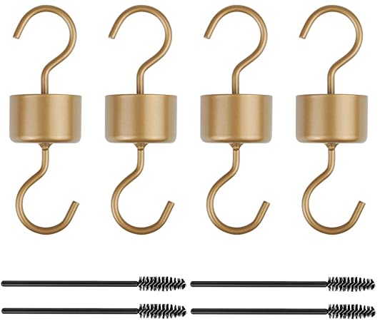 Picowe 4 Packs Hummingbird Feeder Accessory Hooks, Moat Hooks for Hummingbird Oriole Nectar Feeders for Outdoors, with 4 Clean Brushes (Copper)