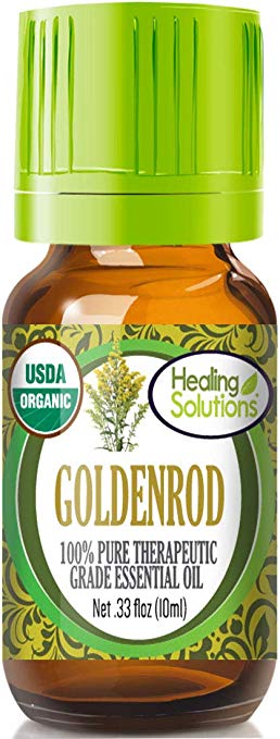 Organic Goldenrod Essential Oil (100% Pure - USDA Certified Organic) Best Therapeutic Grade Essential Oil - 10ml