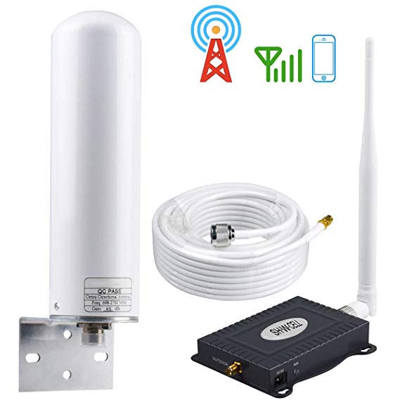 Verizon Cell Phone Signal Booster 4G LTE 700Mhz Band 13 Cell Signal Booster Verizon Mobile Phone Amplifier Repeater SHW-CELL with Indoor Whip Outdoor Omni Antennas for Home Use