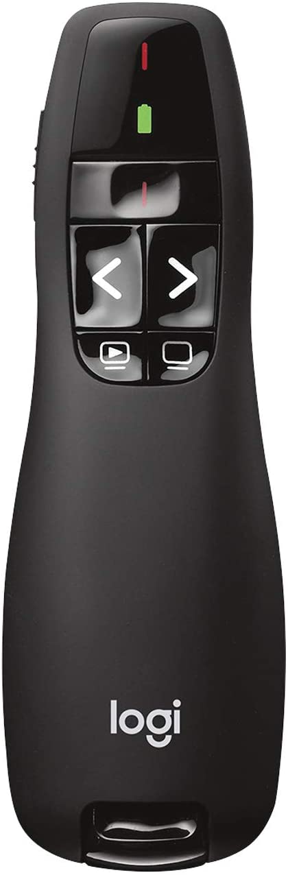 Logitech Wireless Presenter R400, Wireless Presentation Remote Clicker with Laser Pointer