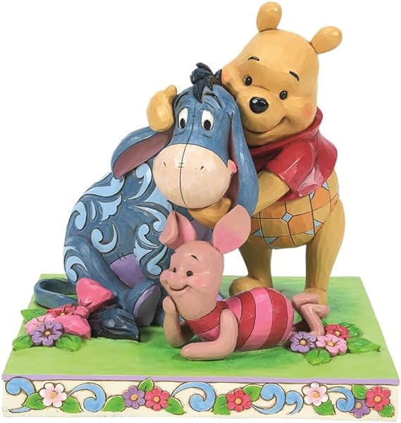 Enesco Disney Traditions by Jim Shore Winnie The Pooh with Piglet and Eeyore Friends Figurine, 6.125 Inch, Multicolor