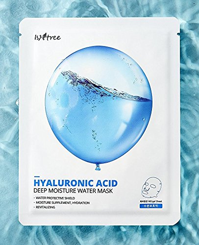 ISNTREE Hyaluronic Acid Deep Moisture Water Gel Mask (A box of 10 Sheets) | Deep Hydration | Revitalizing | Moisture Barrier | Contains 600mg of Hyaluronic Acid