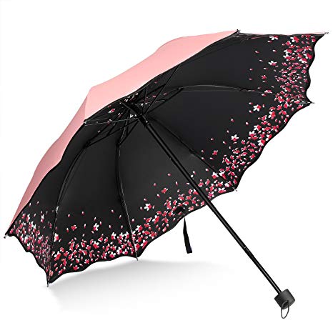 Sakura Umbrella-Windproof Anti UV Rain/Sun,Cherry Blossom Folding Umbrella