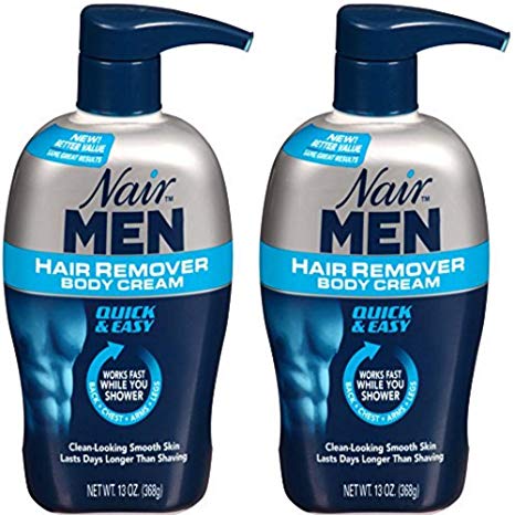 Nair Men Hair Removal Cream - 13 oz (2 Pack)
