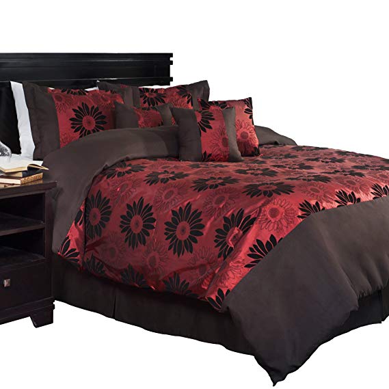 Lavish Home 7-Piece Kiera Comforter Set, Queen