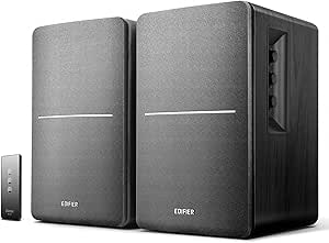 Edifier R1280T Powered Bookshelf Speakers - 2.0 Active Near Field Monitors - Studio Monitor Speaker - Black - 42 Watts RMS