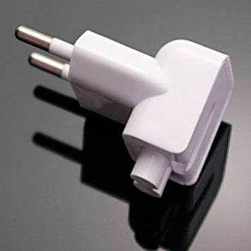 Indian Style/EU Plug Adapter Duck Head for Power Adapters of Apple MacBook,Powerbook, Pro, Air, iPod, iPhone, iPad, iBook
