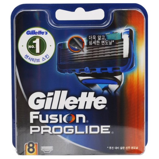 8 Gillette Fusion Proglide blades up to 26 weeks shaving 100% Genuine(Imported)