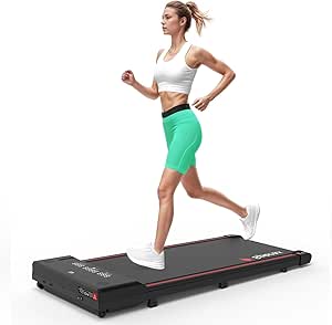 Sperax Treadmill-Walking Pad-Under Desk Treadmill-3 in 1 Folding Treadmill-Treadmills for Home-Black Red