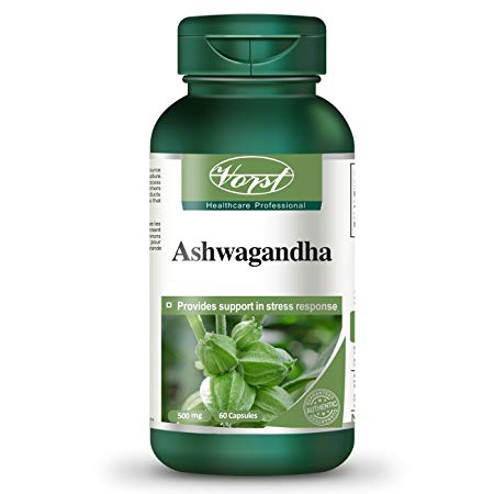 Vorst Ashwagandha 500mg 60 Capsules Stress Relief Anxiety Fatigue Lack of Energy Difficulty Concentrating Stress Anxiété Fatigue Indian Ginseng Anti Stress Social Anxiety Ayurvedic Withania Somnifera Quality Powder Stress Reduction Mental Wellness Supplement Anti Anxiety Pills