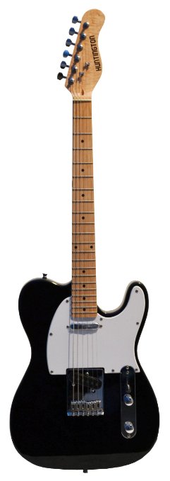 39 Inch BLACK Electric Guitar Telecaster Style with Whammy Bar and DirectlyCheapTM Translucent Blue Medium Guitar Pick
