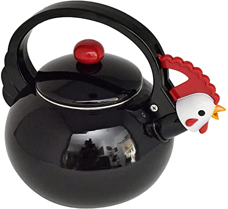 HOME-X Rooster Whistling Tea Kettle, Cute Animal Teapot, Kitchen Accessories and Décor