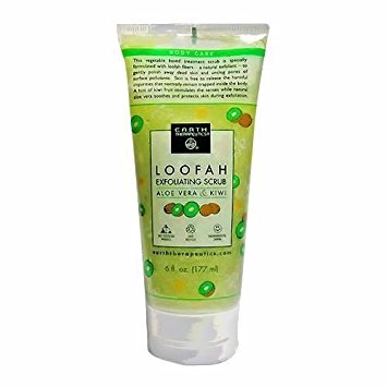 Earth Therapeutics Loofah Exfoliating Scrub, Aloe Vera/Kiwi, 6 Ounce