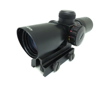 Monstrum Tactical 4x30 Ultra-Compact Rifle Scope with Illuminated Range Finder Reticle