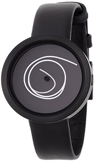 Nava Design Black Ora Unica 42 MM Wrist Watch w/ Leather Band