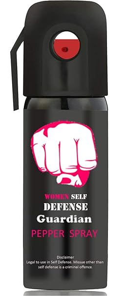 GUARDIAN Pepper Spray Self Defence For Women Safety/Protection Single 55ml, Pink & Black, 60 g