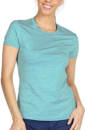 icyzone Workout Running Tshirts for Women - Fitness Athletic Yoga Tops Exercise Gym Shirts