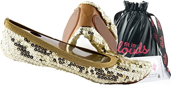 Sequin Foldable Portable Flats That fold and fit in a Bag