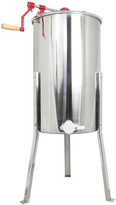 VIVO New Large Three 3 Frame Stainless Steel Honey Extractor SS Model (BEE-V003D)