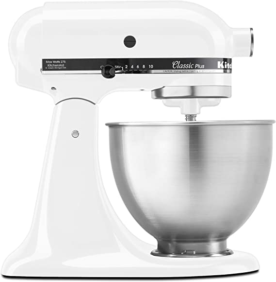 KitchenAid KSM75WH Stand Mixer, 4.5 Qt, White