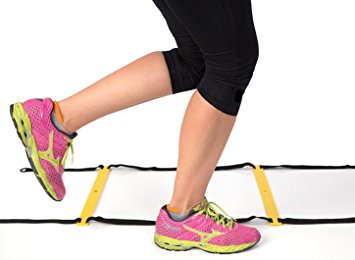 Agility Ladder with Carrying Bag. Adjustable 8 Flat Rung and 15 Feet in Length