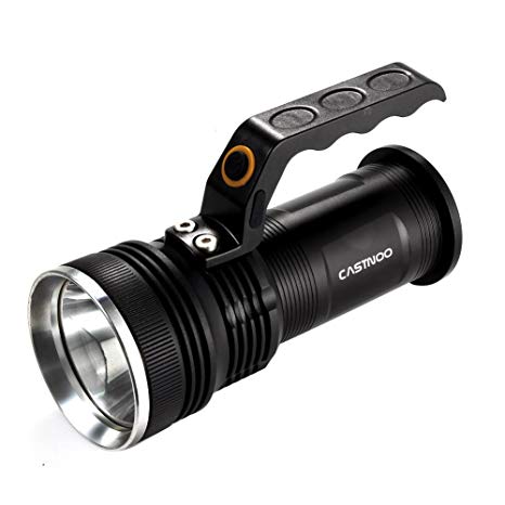 Handheld Flashlight,Castnoo 3 Modes T6 1000 Lumen LED Searchlight,Waterproof Handheld Camping Lantern,18650 Battery ( Not Included )