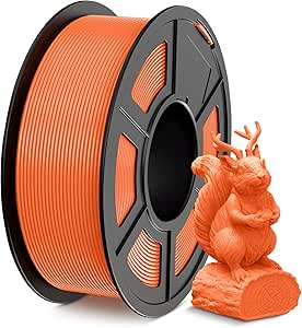 SUNLU 3D Printer Filament, Neatly Wound PLA Filament 1.75 mm Dimensional Accuracy  /- 0.02mm, Fit Most FDM 3D Printers, Good Vacuum Packaging Consumables, 1kg Spool(2.2lbs), 330 Meters, Sunny Orange