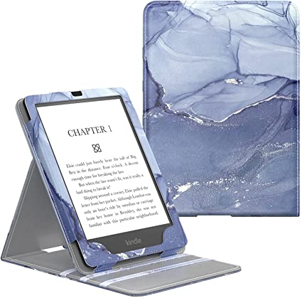 MoKo Case for 6.8" Kindle Paperwhite (11th Generation-2021) and Kindle Paperwhite Signature Edition, Premium Vertical Flip Cover with Auto Wake/Sleep for kindle Paperwhite 2021, Flowing Purple