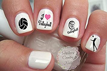 Sports Volleyball Nail Art Designs Decals