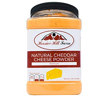 Hoosier Hill Farm Premium Cheddar Cheese Powder, No Artificial Colors, Gluten Free, Made in the USA (2.5 lb)