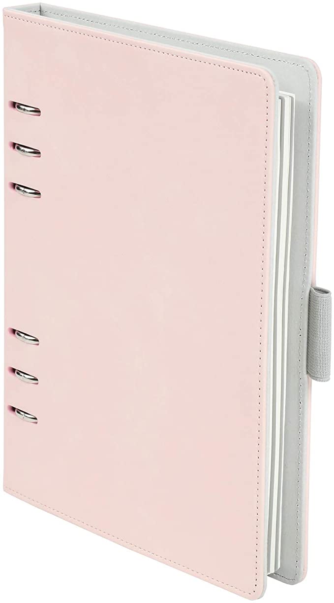 Professional Notebook, 7 x 9 Inch, Ivory Paper, 100 Sheets, Blush Pink, 6 Ring