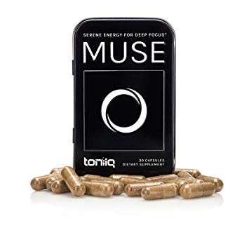 Muse by Toniiq | Superior Focus & Energy Support Brain Booster Supplement Pills | Nootropic with Yerba Mate Caffeine, Ashwagandha, Rhodiola, Vitamin B12, Patented Citicoline | 30 Veggie Capsules