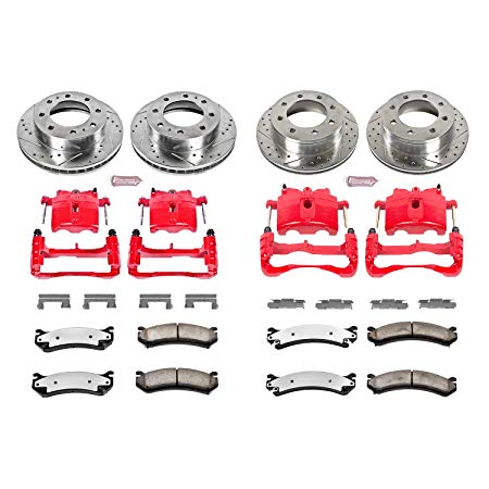 Power Stop KC2073-36 Front & Rear Z36 Truck and Tow Brake Kit with Calipers