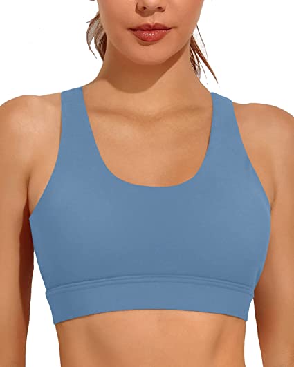 MARINAVIDA Sports Bra High Impact Adjustable Sports Bras for Women, Running Criss Cross Workout Bras with Removable Cups