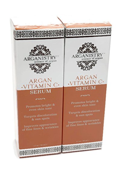 Arganistry Argan Vitamin C Serum, 1.7 oz / 50 ml (Pack of 2)