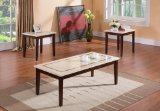 Kings Brand Faux Marble Top Occasional Table Set Coffee Table and 2 End Tables