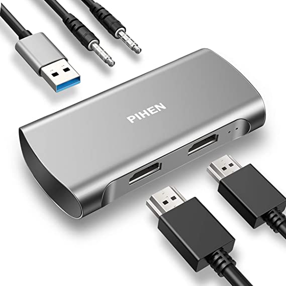 PIHEN HDMI Video Capture Card, Gaming Recorder Card,1080P 60FPS HDMI to USB3.0 Video/Audio Capture Recorder Device,Compatible Windows Linux YouTube OBS OS X Twitch for PS3 PS4 Xbox One Xbox 360