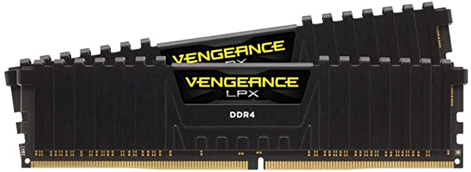 Corsair VENGEANCE LPX 16GB (2 x 8GB) DDR4 3600 (PC4-28800) C19 1.35V Desktop Memory - Black