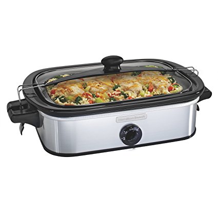 Hamilton Beach 33444 Casserole Slow Cooker, Silver