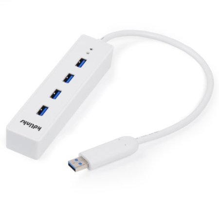 KDLINKS 5Gbps 4 Ports Super Speed USB 30 Hub for Ultra Book MacBook Air Windows 8 Tablet PC - White