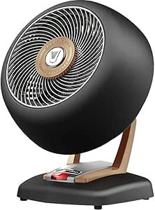 Vornado VHEAT Vintage Metal Heater, 2 Heat Settings, Retro Midcentury Design, Gunmetal