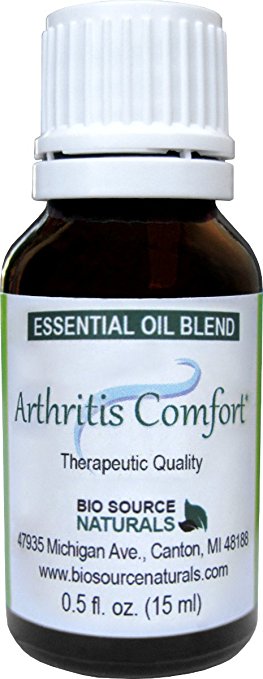 Arthritis Comfort Essential Oil Blend 15 ml with essential oils of Bay Leaf, Tea Tree, Lemon, Cedarwood, Frankincense, and Myrrh