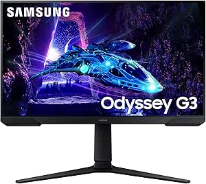 Samsung Odyssey G3 LS24DG300EUXXU 24" 180Hz 1ms FullHD Gaming Monitor - 1920x1080, HDR10, HDMI, Displayport, Freesync, Height Adjust