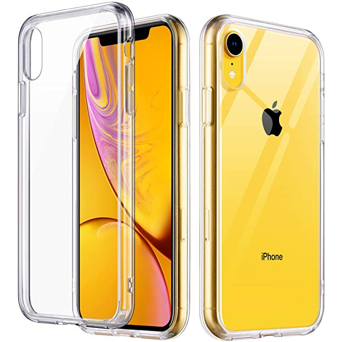 ULAK iPhone XR Case Clear, Slim FIT Premium Transparent Flexible Soft TPU Gel Ultra-Thin Anti-Scratch Bumper Hard Panel Protective Cover for Apple iPhone XR 6.1 inch 2018 (HD Crystal Clear)